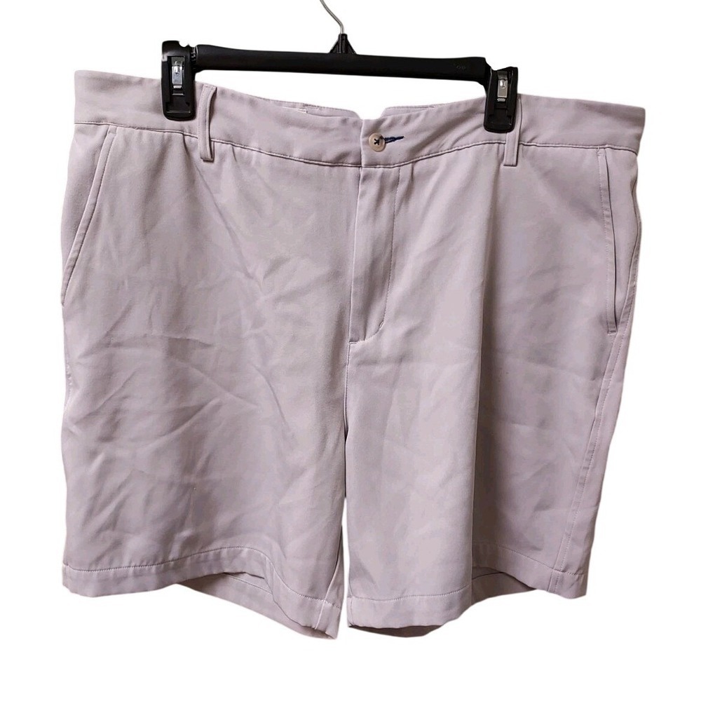Onward Reserve Performance Shorts Mens 38 Gray Embroidered Bear Logo Golf Preppy